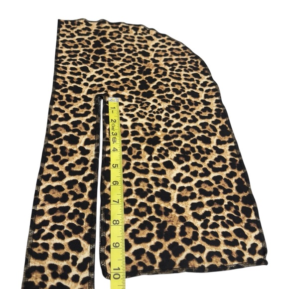 Animal Print Jersey Durag Long Tail Head Scarf Head Cap Cheetah Stretch Wave - Picture 12 of 12